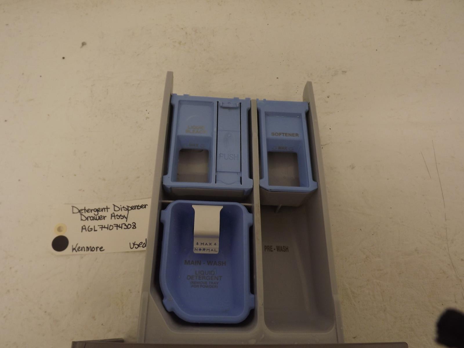 Kenmore Washer AGL74074308 Detergent Dispenser Drawer Assy Used Kenmore Washer AGL74074308 Detergent Dispenser Drawer Assy Used